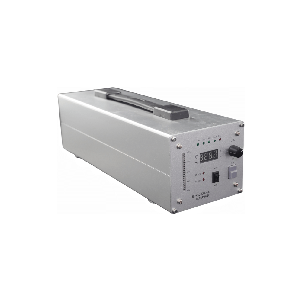Ultrasonic generator for plastic tube welding, angled view