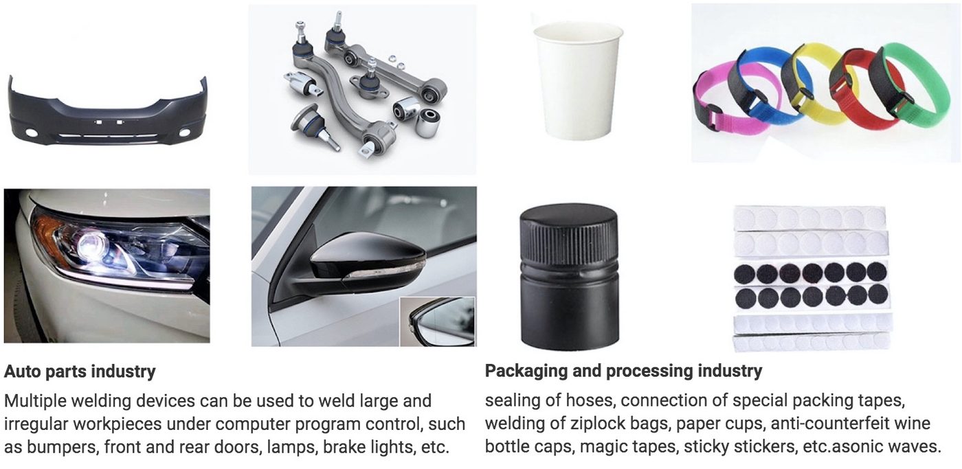 Ultrasonic welding application collage
