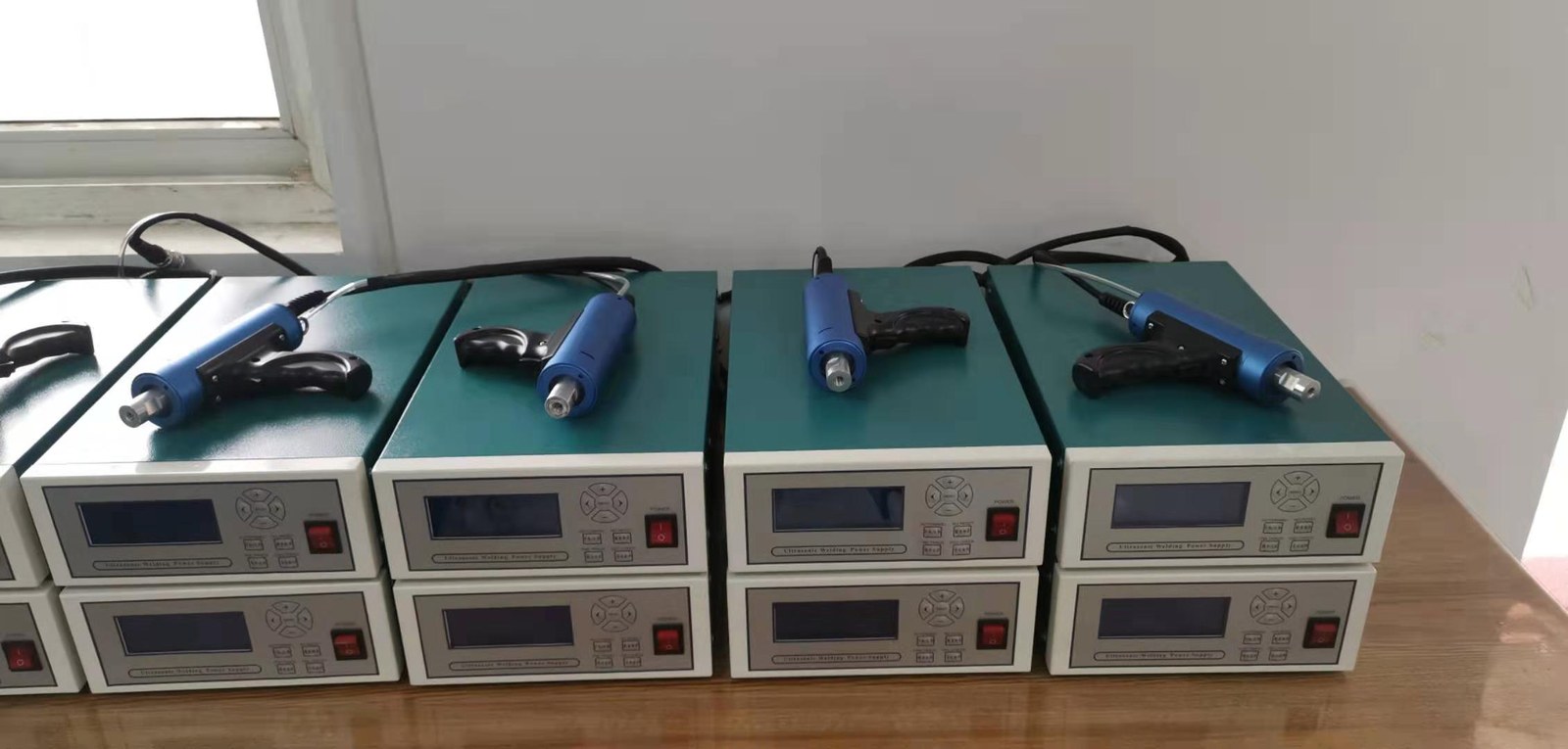 Generators being checked on the bench before shipping