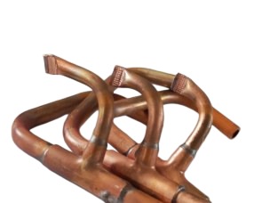 Copper tube sealed and cut by ultrasound