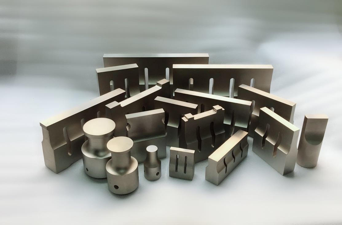 Collection of ultrasonic welding horns made to different part shapes