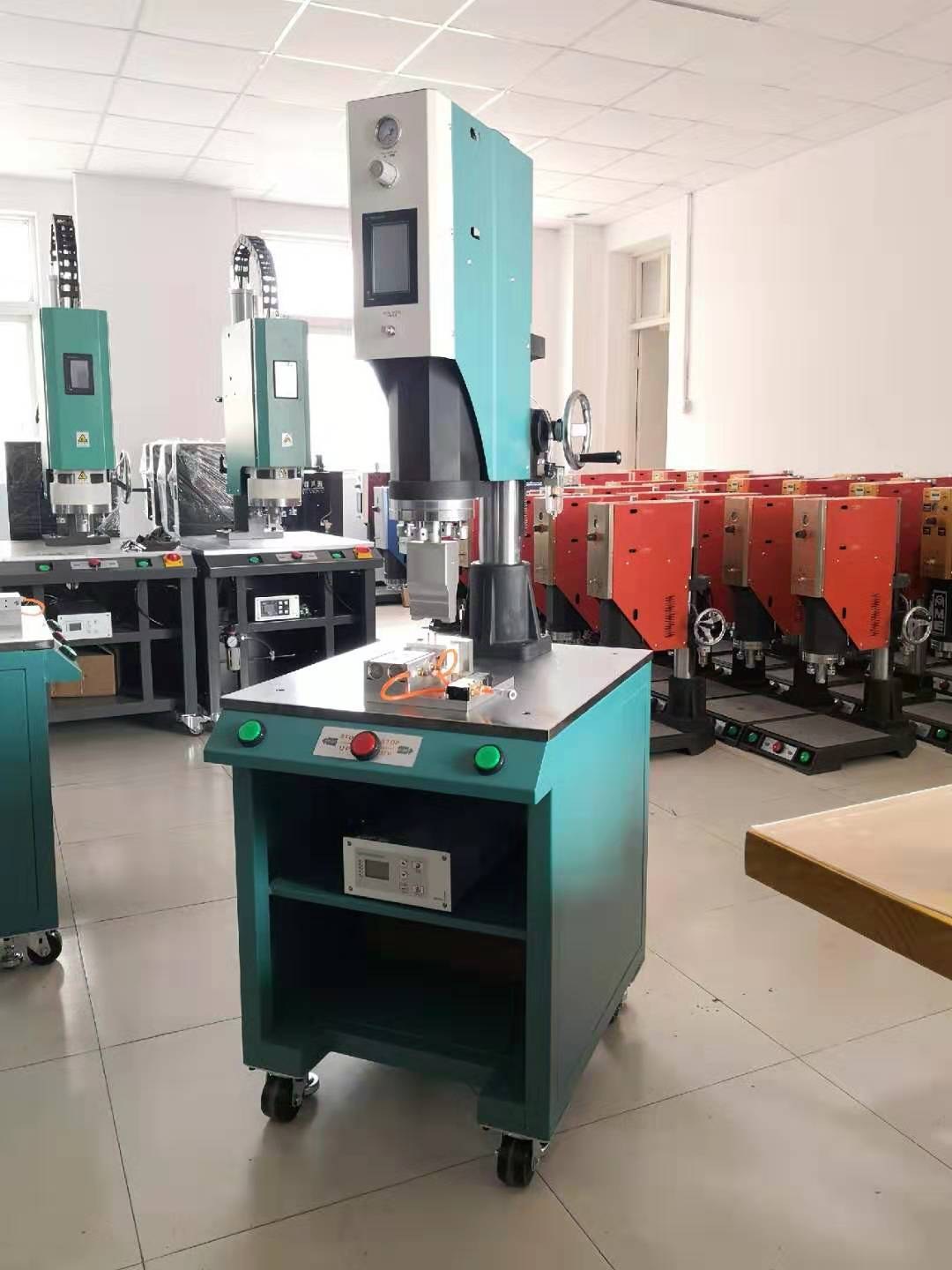 Ultrasonic plastic welding machines on the factory floor